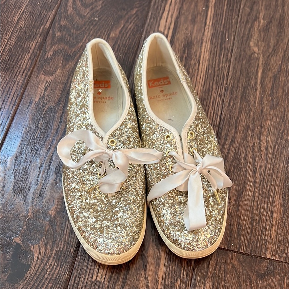 Keds Kate Spade Women's Gold Glitter Sneakers